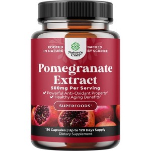 Pomegranate Extract Capsules, Supplement for Heart Health and Joint Support, Nature's Craft, 120 ct - 1 of 4