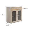 Modway Cuisine Kitchen Cart – Rolling Kitchen Island with Storage Drawers, Open Shelves, and Towel Rack - 2 of 4
