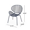 Coolbibila-Modern Patio Dining Chairs, Patio Chair Metal With Back, Outdoor Accent Chair, Patio Chair Set Of 2 - 4 of 4