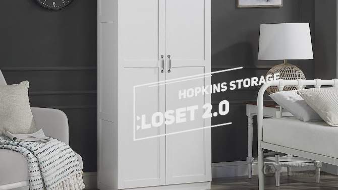 Hopkins Modern 7 Shelf Freestanding Storage Closet - Manhattan Comfort, 2 of 12, play video