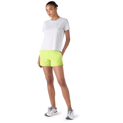 Future Planet Women's Nova Premium Performance Sport Athletic 4" High Waisted Active Gym Workout Running Shorts Lime Green