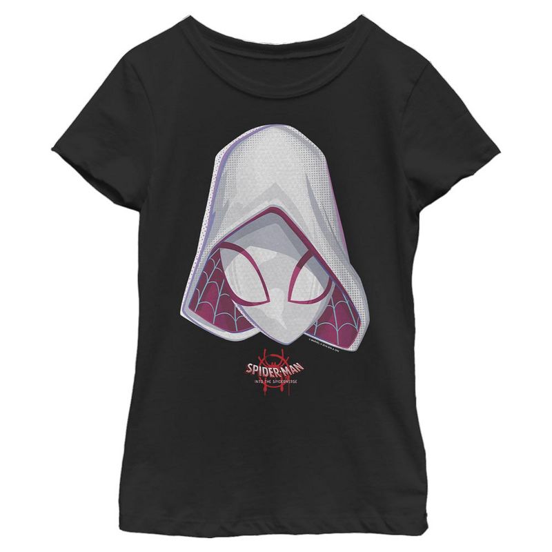 Girl's Marvel Spider-Man: Into the Spider-Verse Spider-Gwen Hood T-Shirt, 1 of 4