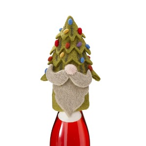 tag Merry Tree Gnomie Bottle Topper - 1 of 3
