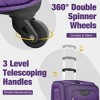 HDZNVF Softside Luggage Expandable 3 Piece Set Suitcase with Duffel Bag Upright Spinner Softshell Lightweight Luggage Travel Set - 3 of 4