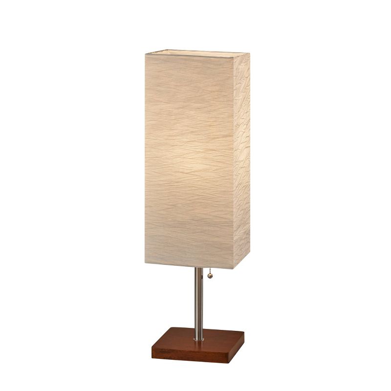 Dune Table Lamp Walnut/Brushed Steel - Adesso, 1 of 7