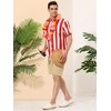 Lars Amadeus Men's Summer Irregular Printed Camp Collar Short Sleeves Button Down Hawaiian Shirt - 4 of 4