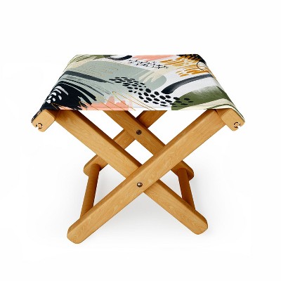 Marta Barragan Camarasa Abstract Autumn Season Folding Stool - Deny Designs