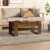 vidaXL Coffee Table Living Room Antique Oak 102x55x45 cm Multilayer Wood - 2 of 4