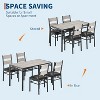 Dining Table Set for 4, Wood Kitchen Table with 4 Upholstered Chairs, Kitchen Table Chairs Set of 4 w/Collision Angle for Small Space, Kitchen Room - 2 of 4