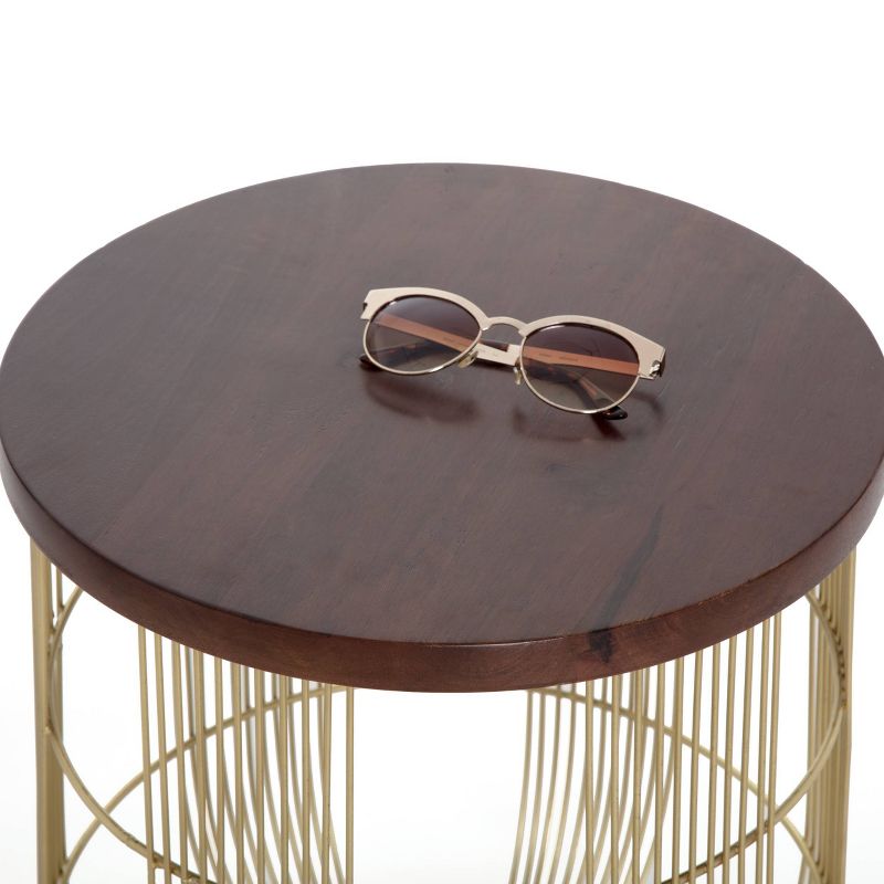 Maxwell Metal Side Table Gold - Finch, 3 of 7