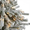 6ft. Flocked Pine Artificial Christmas Tree with 758 Branches & 250 LED Lights in Decorative Planter – Winter Holiday X-Mas Glow - 4 of 4