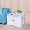 BENCMATE Pet Crates and Houses Cat House and Side Table, Convertible Pet Furniture with Storage Top, Easy-Clean Design, White, 33.5"*23.4"*5.2" - 4 of 4