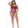 Agnes Orinda Women's Plus Size Halter Knot Bust One Piece Swimsuit Sets - 3 of 4