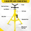 V Head Pipe Jack Stand, 2500LB Jack Stands with Portable Folding Legs 28-52 Inch Height Adjustable 1/8"-12" Capacity for Welding, Pipe Threading - 4 of 4