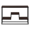 Monarch Specialties Accent Table Console Entryway Narrow Sofa Living Room Bedroom Brown Laminate Black Metal Contemporary Modern - 2 of 4