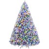 Yaheetech 6Ft/7.5Ft/9Ft Pre-lit Flocked Artificial Christmas Tree - 2 of 4