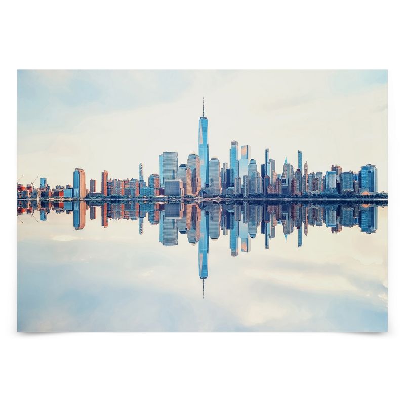 Americanflat Modern Wall Art Room Decor - New York Reflection by Manjik Pictures, 1 of 7