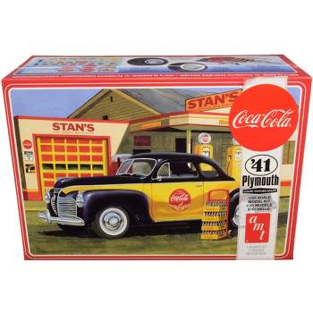 Skill 3 Model Kit 1941 Plymouth Coupe with 4 Bottle Crates "Coca-Cola" 1/25 Scale Model by AMT