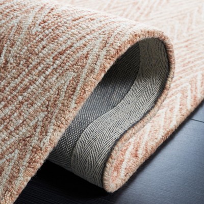 Ivory and Brown 4' x 6' Hand-Tufted Wool Abstract Area Rug