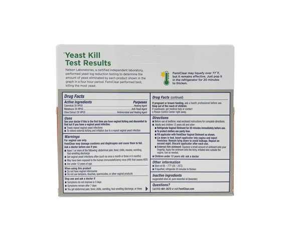 FemiClear 2 Day Dose Yeast Infection Treatment - 1oz
