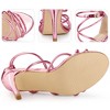 Perphy Women's Open Toe Strappy Criss Cross Straps Stiletto Heel Buckle Sandals - 3 of 3