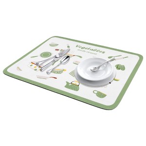 REGALWOVEN Large Diatomaceous Stone Dish Drying Mat for Kitchen Counter, Dishes, Cups - 1 of 4