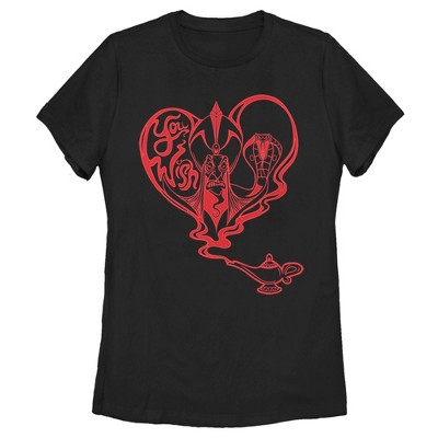 Women's Aladdin Jafar Valentine's Day You Wish T-shirt : Target