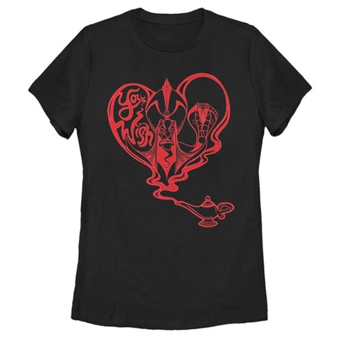 Women's Aladdin Jafar Valentine's Day You Wish T-shirt : Target