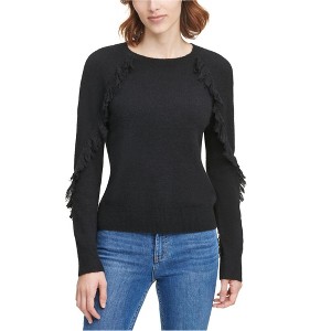 Calvin Klein Womens Fringe Trim Pullover Sweater - 1 of 1