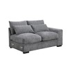 U-Shaped Flannel Velvet Sectional Sofa with Cupholder Console & Ottomans - 2 of 4
