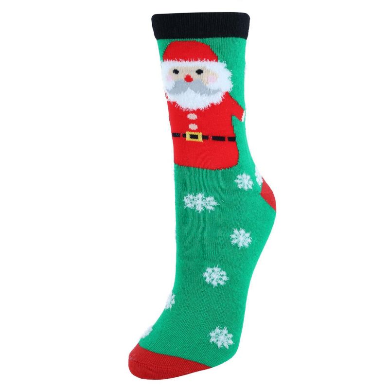 CTM Women's Christmas Holidays Crew Novelty Socks (3 Pair Pack), 3 of 5