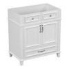 YOOCOZZ Wooden Retro Bathroom Vanity with Ceramic Sink, Storage Cabinet and Drawers - 2 of 4