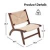 FURNIinspire Accent Chairs Modern Boho Accent Chairs for Living Room,Mid Century Accent Chair,Side Chair Indoor, Beige, 29"*24.8"*28.3" - 3 of 4