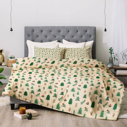 Queen Tiny Pine Trees Comforter Set : Target