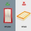 Nispira VF130H Flat Pleated Paper Filter compatible with Bosch VAC090A or VAC140A Dust Extractors, 1 Pack - 3 of 4