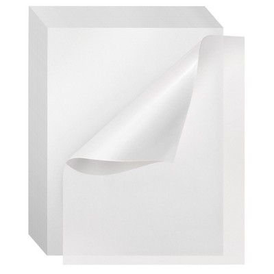 Glassine Paper Sheets - 100 Pack Glassine Paper for Artwork, Protecting Photos, Printings, Documents, Baked Goods, Pastries, 8 x 11.5 Inches