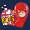 Men's The Flash Valentine's Day My Heart Races for You T-Shirt - 2 of 4