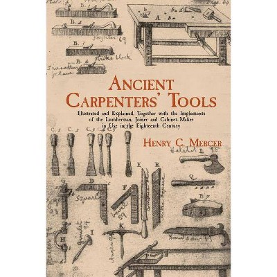 Ancient Carpenters' Tools - by  Henry Chapman Mercer (Paperback)