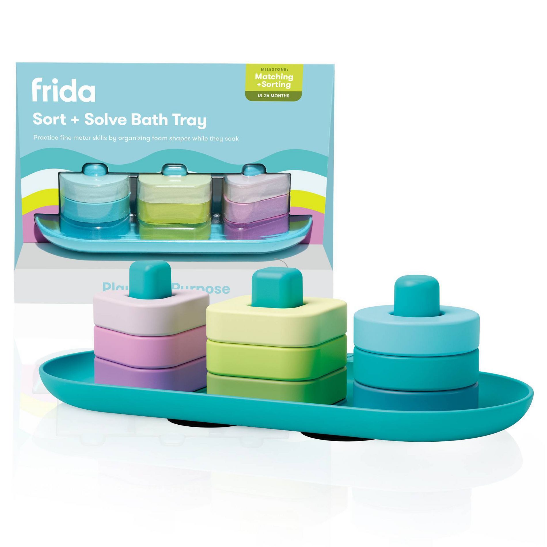 Frida Baby Sort + Solve Bath Puzzles, Age 18-36m - 10pc