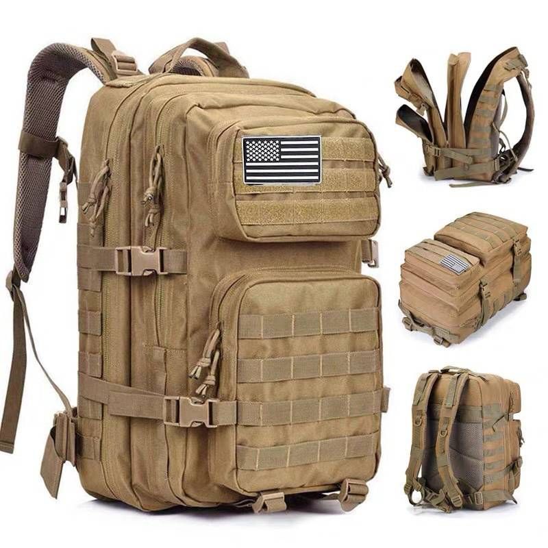 Link Military Backpack 45L Molle Army Tactical 3 Day Survival Waterproof Outdoor Fishing Hiking Camping Bug Out Backpack 900D Oxford Assault Pack, 2 of 7