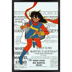 Trends International Marvel Comics - Ms. Marvel - Ms. Marvel #25 Variant Cover Framed Wall Poster Prints - 1 of 4