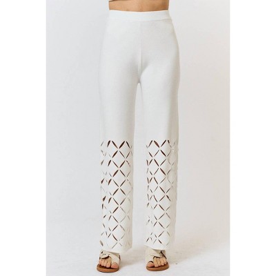 Women's CUT OUT DETAIL SWEATER PANT - lalavon