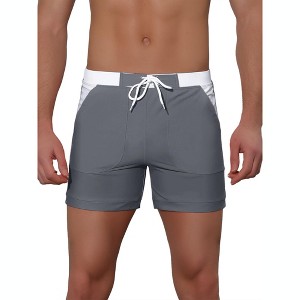 Lars Amadeus Men's Summer Surfing Contrast Color Drawstring Waist Beach Board Shorts - 1 of 4