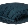 Parkland Collection,Cerro Dark Blue Solid Quilted Throw Pillow - 4 of 4