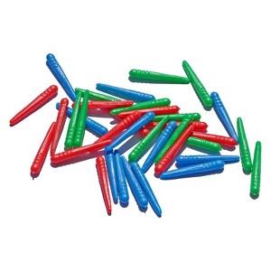 WE Games 36 Standard Plastic Cribbage Pegs w/ a Tapered Design in 3 Colors - Red, Blue & Green - 1 of 4