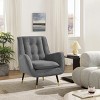 Art Leon Comfortable Fabric Accent Chair with Armrest and Button-tufted Back - 2 of 4