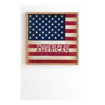 Anderson Design Group Proud To Be An American Flag Framed Wall Art 12" x 12" - Deny Designs