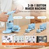 VEVOR 3-IN-1 Button Maker, 1/1.25/2.28 inch(25/32/58mm) Pin Maker, 300pcs Button Parts, Button Maker Machine with Panda Magic Book, Blue - 3 of 4