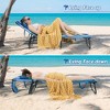 Tangkula 5-Position Lounge Chair Adjustable Beach Chaise w/ Face Cavity & Pillows - 4 of 4