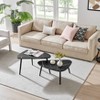 Danya B. 2pc 18.50"x29.5" Aurora Asymmetrical Modern Oval Teardrop Semi-Nested Modular Coffee Table Set - 4 of 4